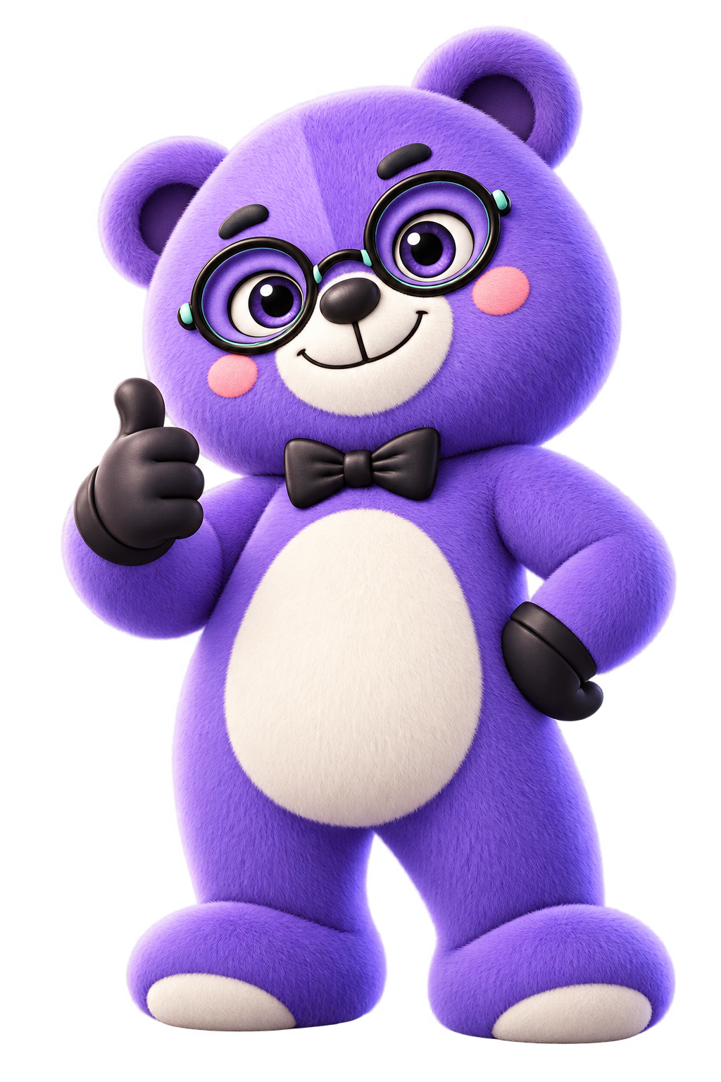 Maskot beruang Eastel daripada bahan rujukan